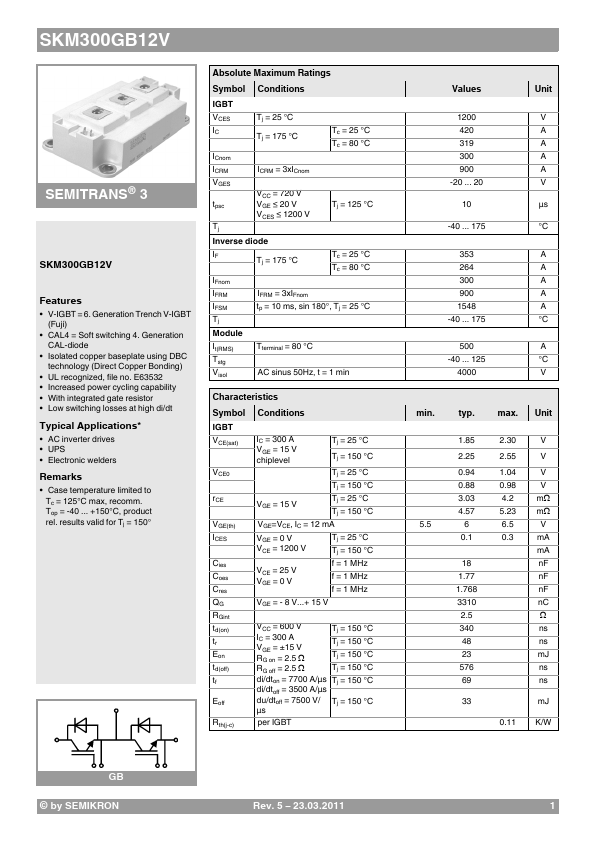 SKM300GB12V