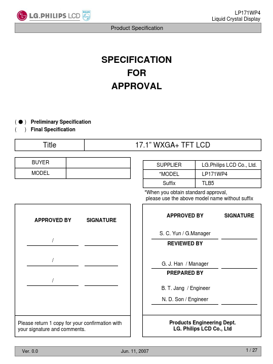 LP171WP4-TLB5