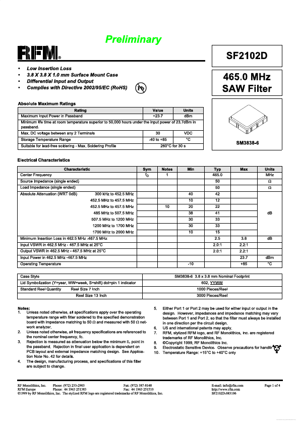 SF2102D