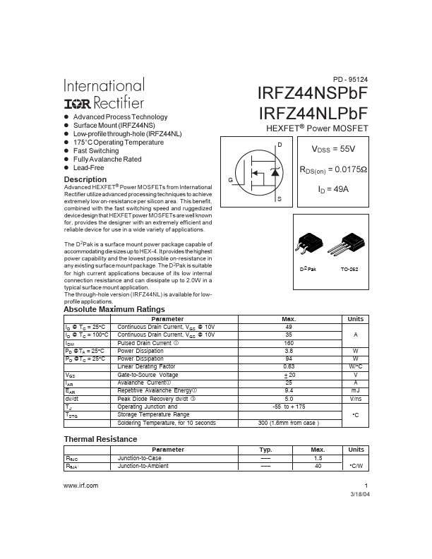 IRFZ44NSPBF