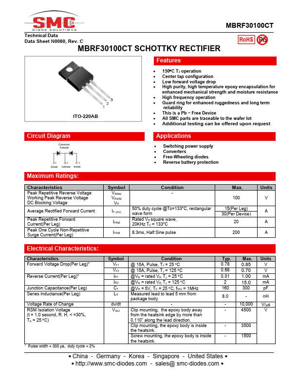 MBRF30100CT