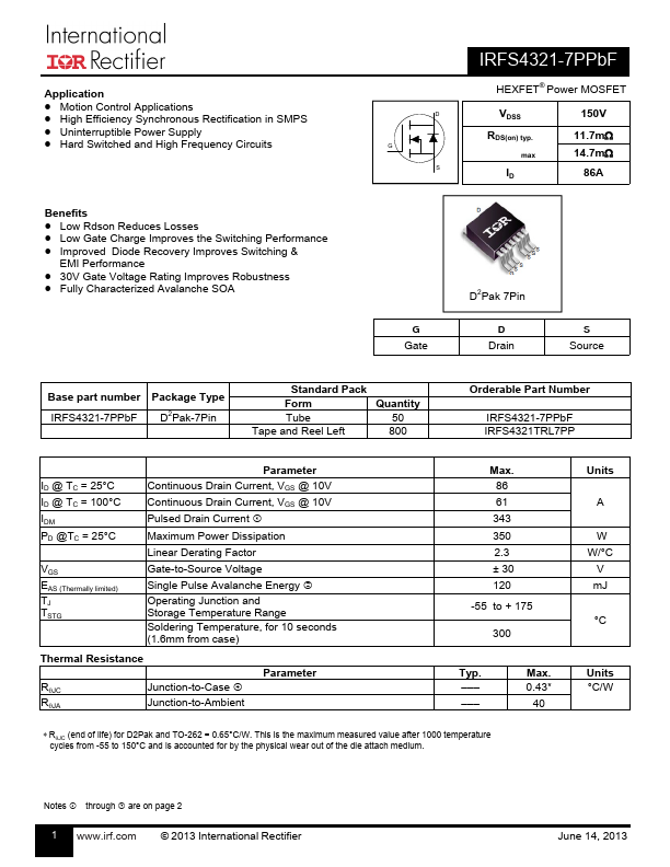 IRFS4321-7PPbF