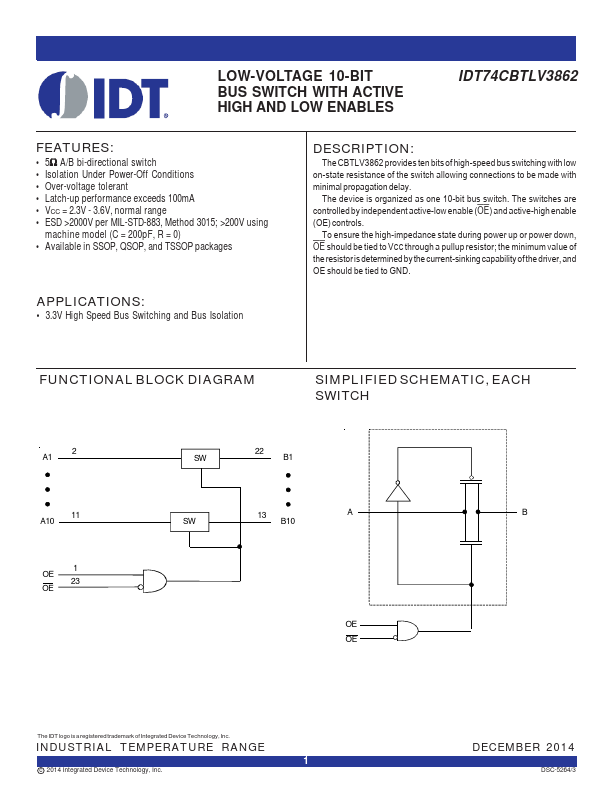 IDT74CBTLV3862