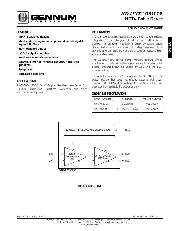 GS1508-CTA