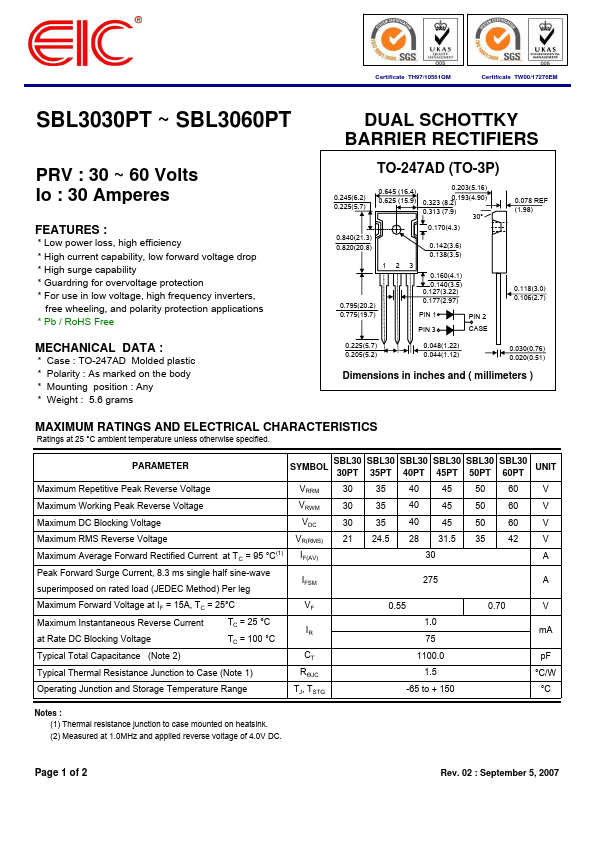 SBL3030PT