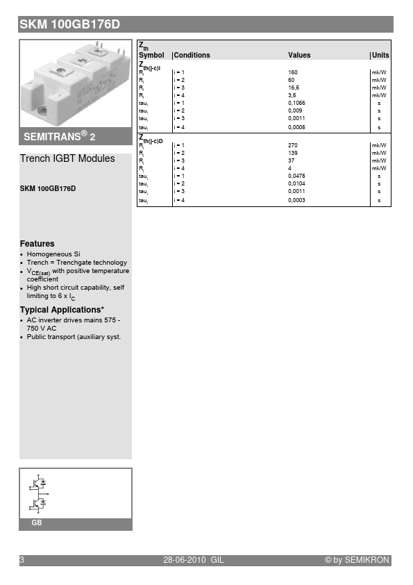 SKM100GB176D