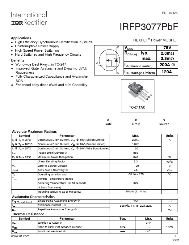 IRFP3077PBF