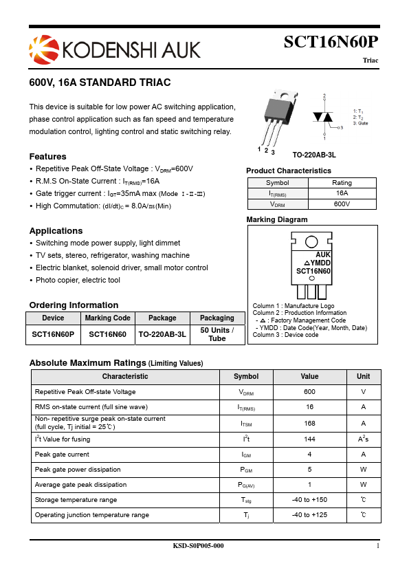 SCT16N60P