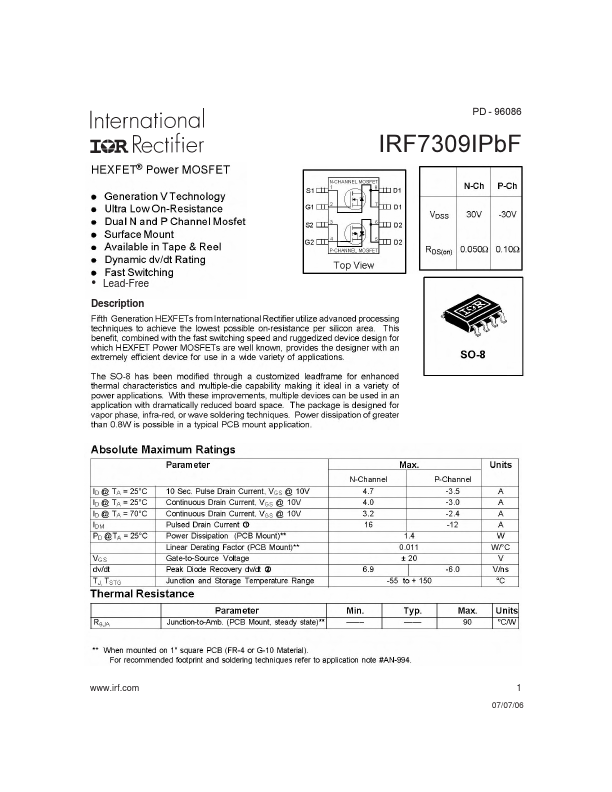 IRF7309IPbF