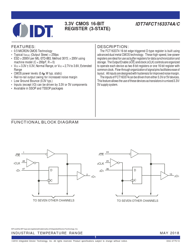 IDT74FCT163374