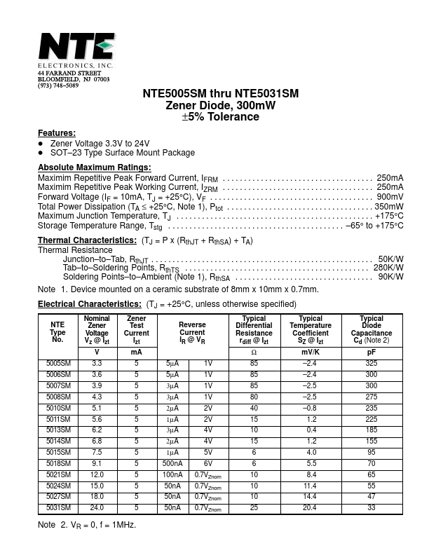 NTE5006SM