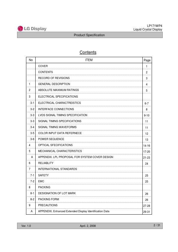 LP171WP4-TLN2