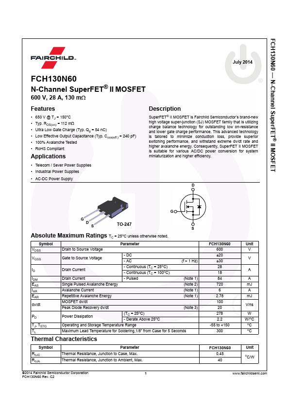 FCH130N60