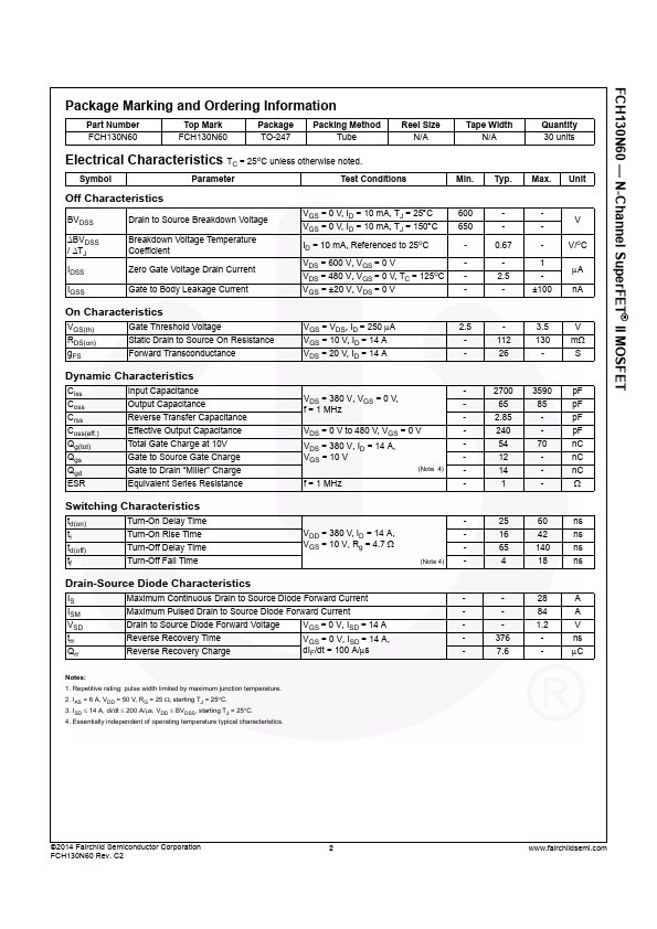 FCH130N60