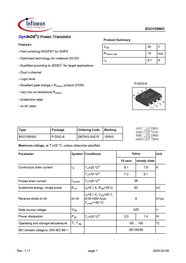 BSO150N03