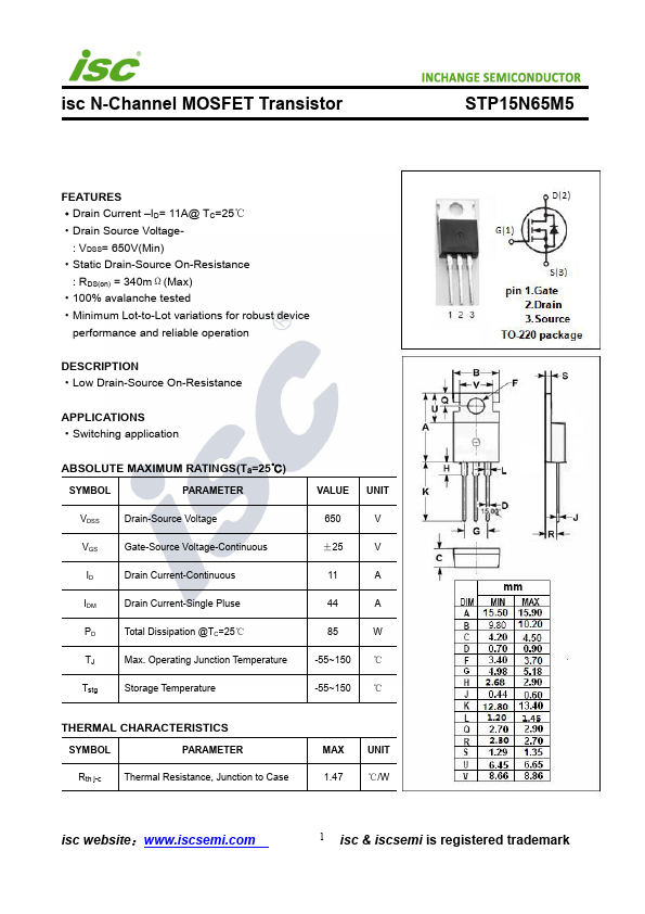 STP15N65M5