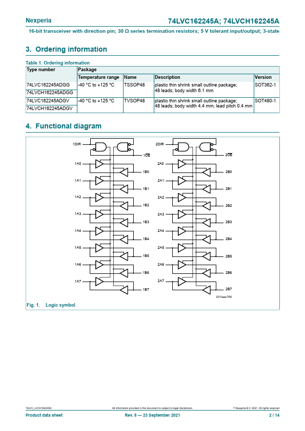 74LVCH162245A