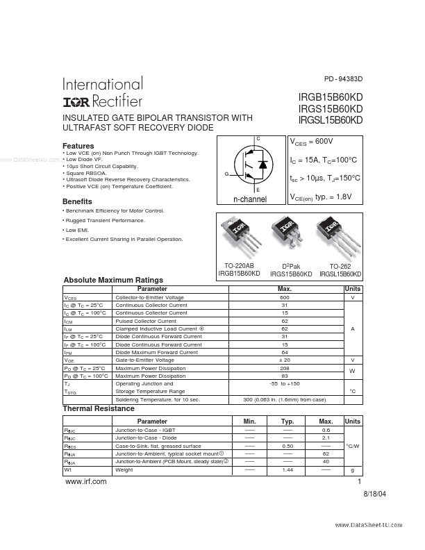 IRGSL15B60KD