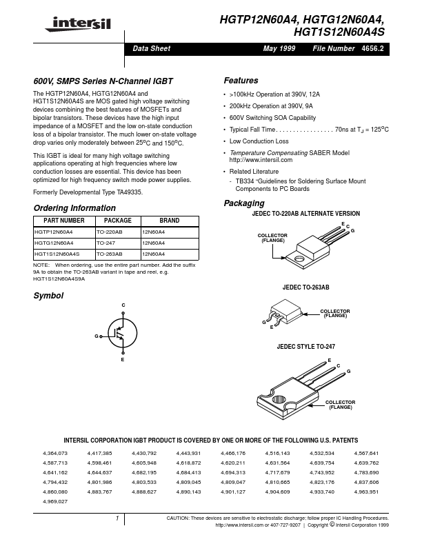 HGT1S12N60A4S