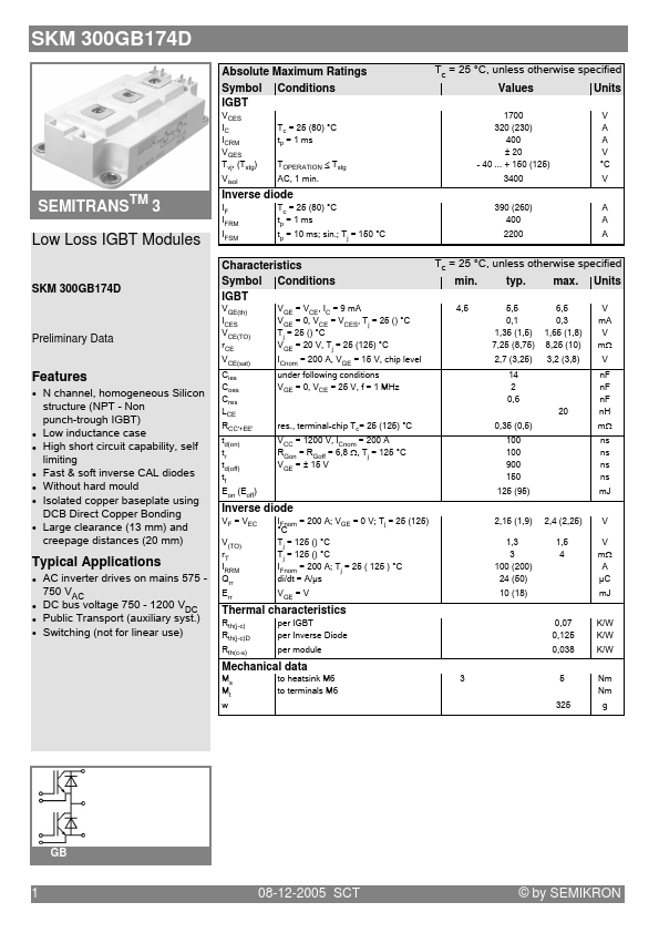 SKM300GB174D