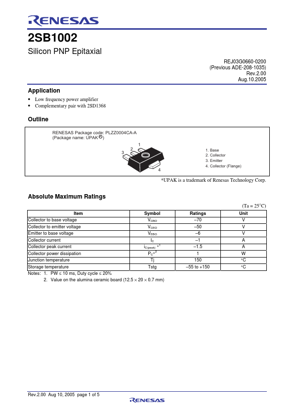 2SB1002