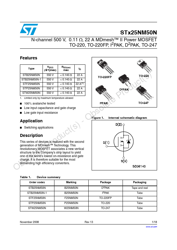 STF25NM50N