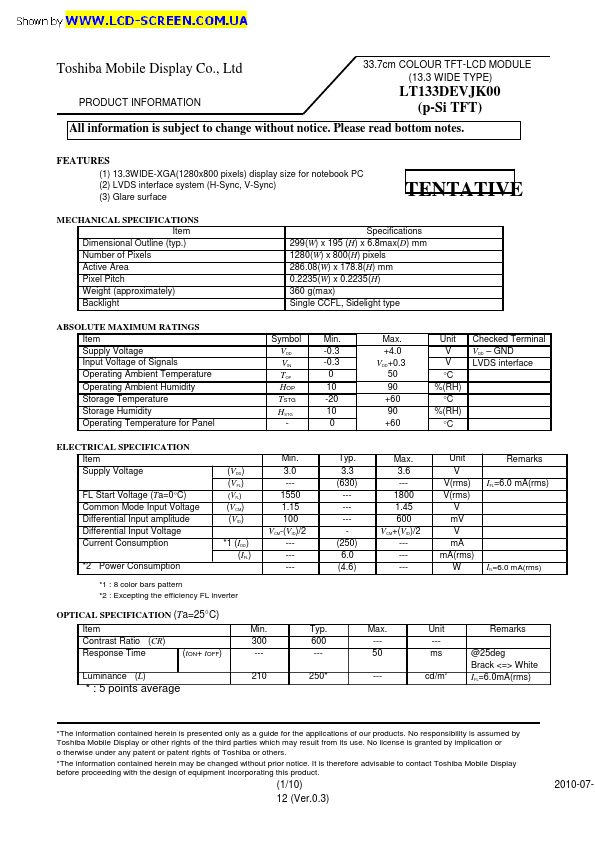 LT133DEVJK00