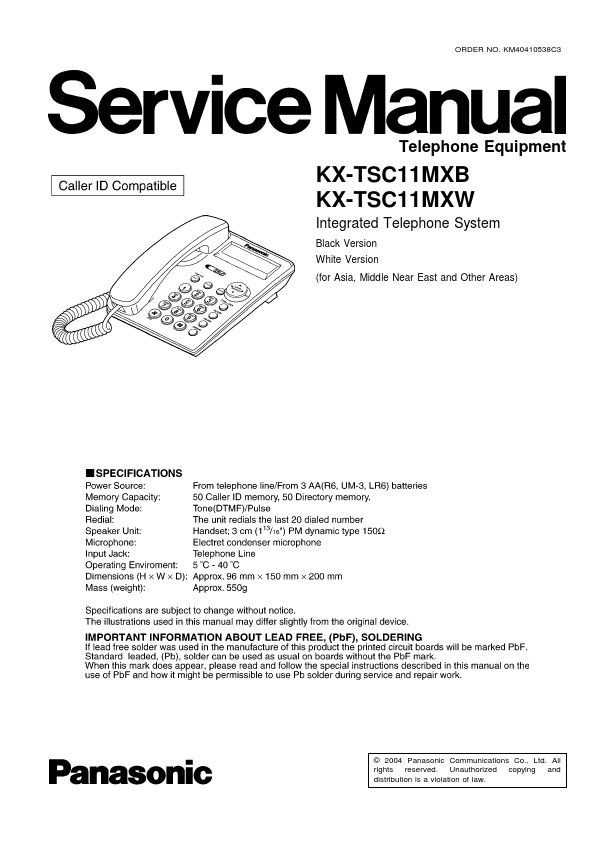 KX-TSC11MXB