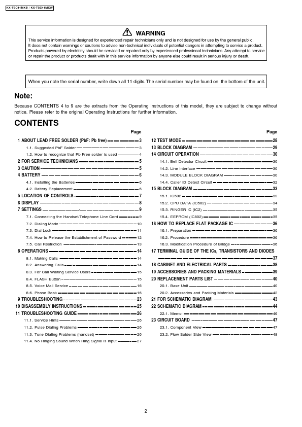 KX-TSC11MXB