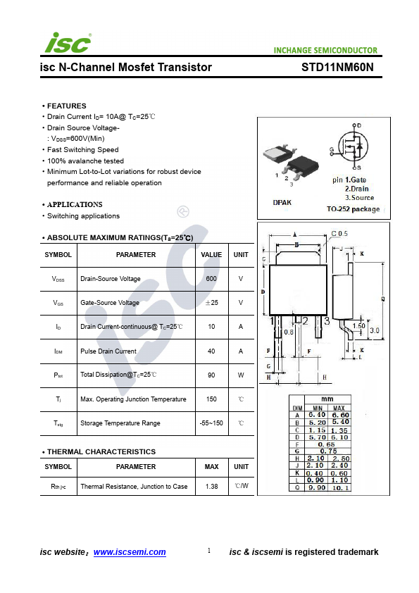 STD11NM60N