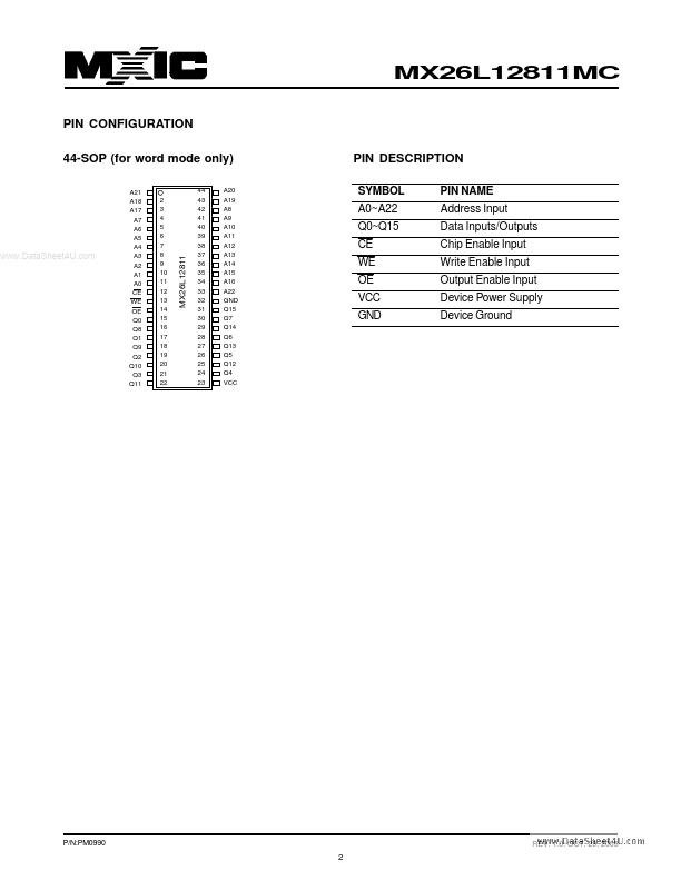 MX26L12811MC