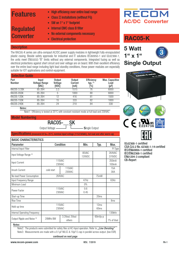 RAC05-12SK