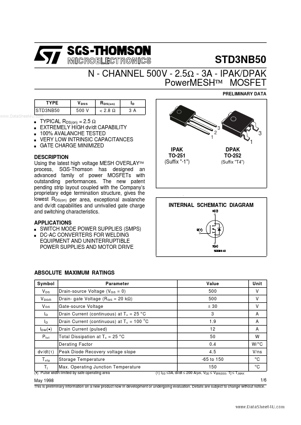 STD3NB50