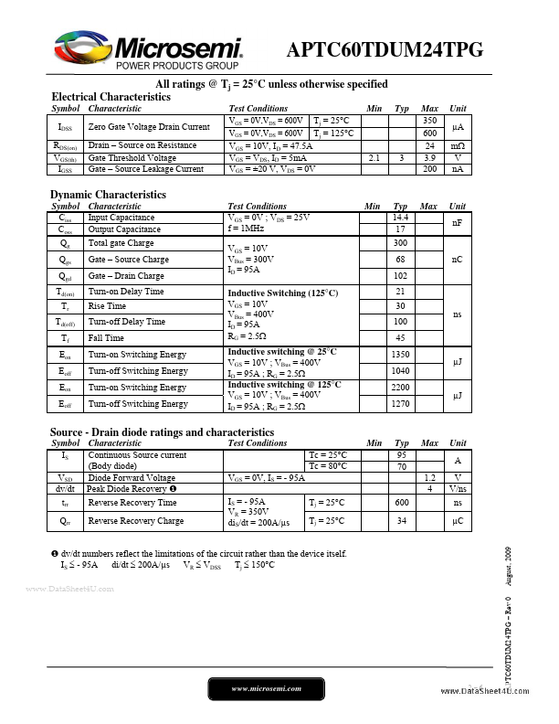 APTC60TDUM24TPG