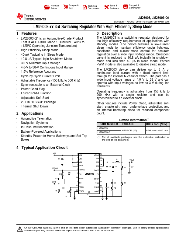 LM26003-Q1