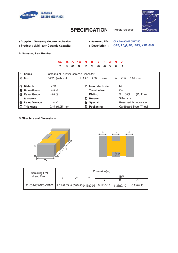 CL05A435MR5NWNC