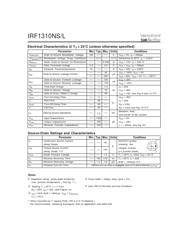 IRF1310NS