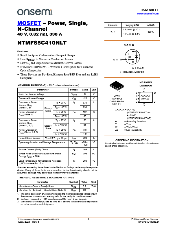 NTMFS5C410NLT