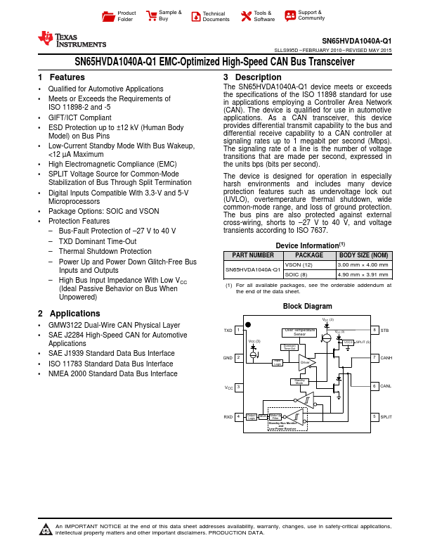 SN65HVDA1040A-Q1