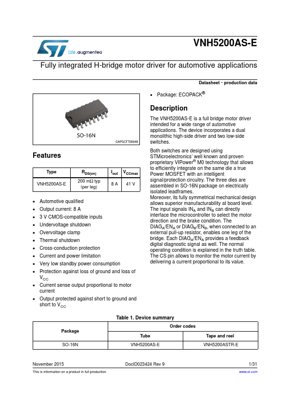 VNH5200AS-E