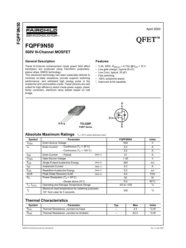 FQPF9N50