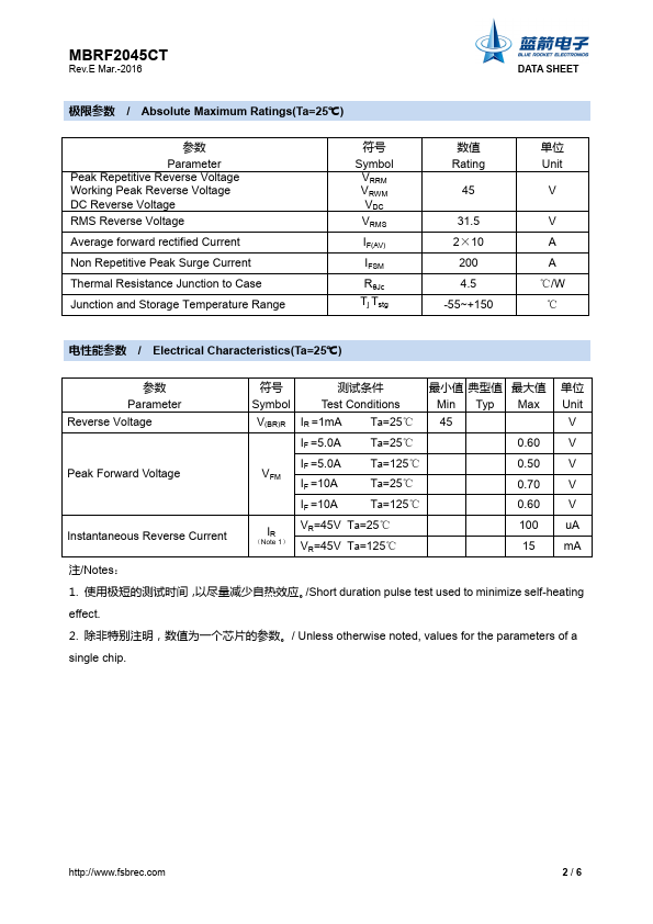 MBRF2045CT