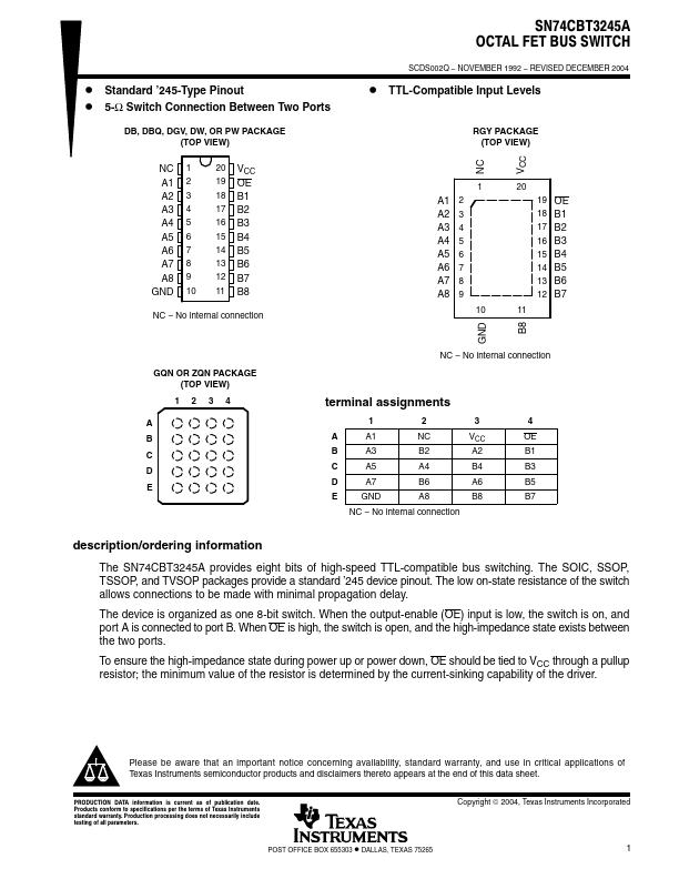 SN74CBT3245A