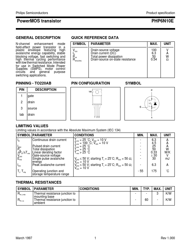 PHP6N10E