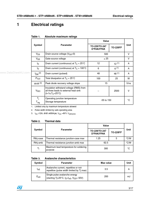 STF13NM50N