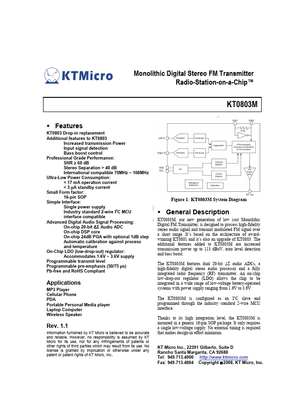 KT0803M