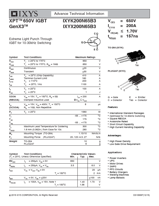 IXYX200N65B3