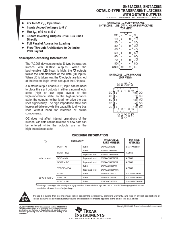 SN74AC563