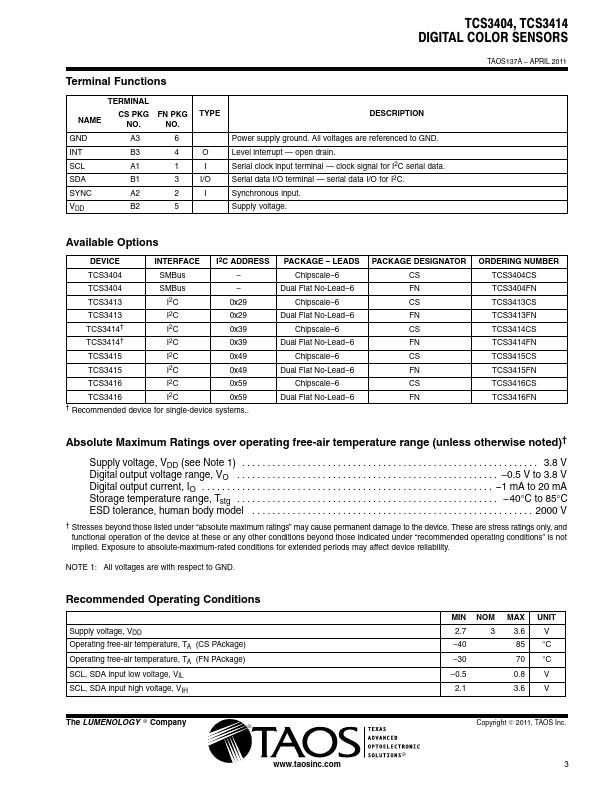 TCS3414