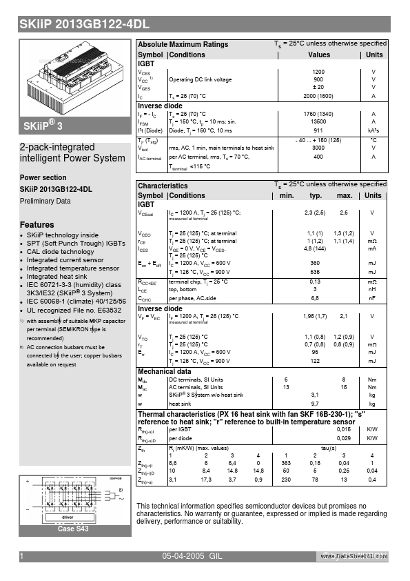 SKIIP2013GB122-4DL